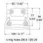 Preview: Zinc Surface Chest Handle with Countersunk Mounting Holes