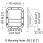 Preview: Schalengriff HD, 17.5x21, ABS, runde Ecken