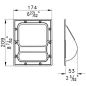 Preview: Schalengriff HD, 17.5x21, ABS, eckig