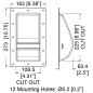 Preview: Schwarzer Große Boxengriff mit Aluminiumgriff und Einbauschale aus Stahl