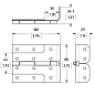 Preview: Radius 5mm Zinc Hinged Corner Brace with Offset