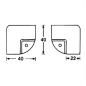 Preview: Medium Chrome Osaka Flat Corner with 2mm Radius