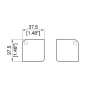 Preview: Black Medium PennBrite Flat Corner with 5mm Radius