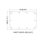 Preview: Solid Black Backplate for Medium Recessed Handles