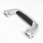 Preview: Matt Chrome Briefcase Swivel Handle with Black Grip and M4 Fixings