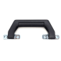 Preview: Black Briefcase Swivel Handle with Zinc Fittings