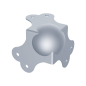 Preview: Kugelecke 1.5mm Stahl, Innenradius 2mm