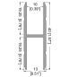 Preview: H-Profil, 10.0mm Aufnahme, L2000mm
