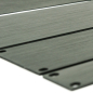 Preview: 2HE-Rackblende, 3mm Aluminium gebürstet Schwarz