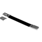 Preview: Black Plastic Strap Handle with Nickel End Caps