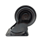 Preview: 100mm Black Swivel Castor with Rubber Black Wheel