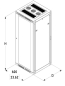 Preview: 19" 37HE Serverschrank 600 x 600mm Fronttür Polycarbonat