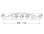 Mobile Preview: Kabelbrücke 110x29x5cm, 3 Kanal, orange