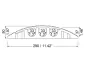 Mobile Preview: Kabelbrücke 110x29x5cm, 3 Kanal, orange