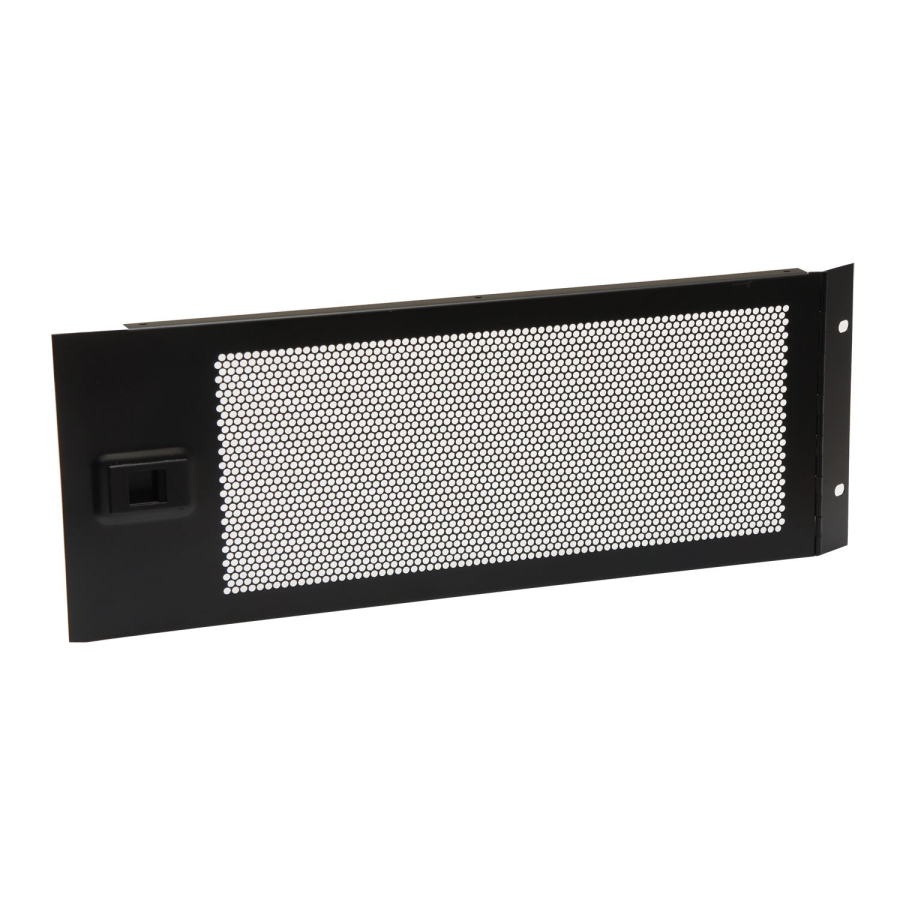 4U Hinged Vented Rack Panel with Slam Lock