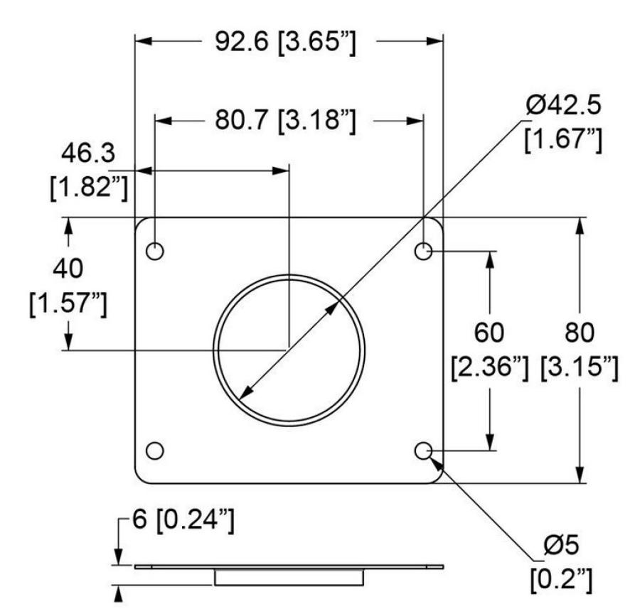 Cover plate for L2470, L2471 and L2472 Slam Latches