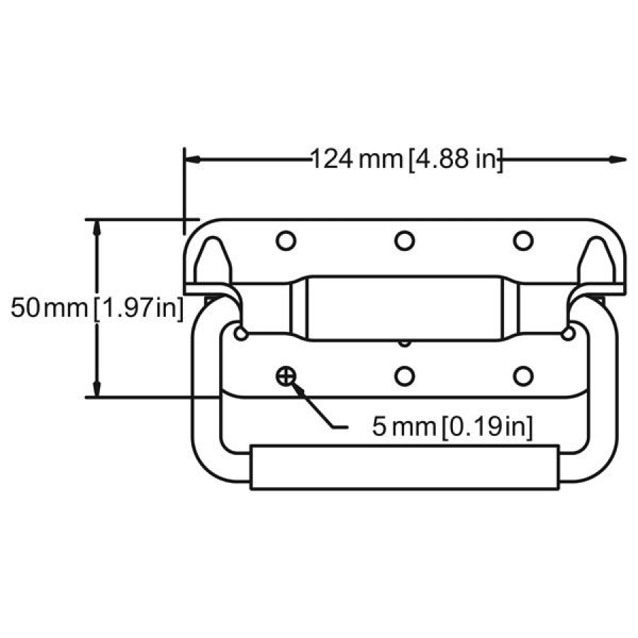 Aluminium Surface Mount Spring-Loaded Handle