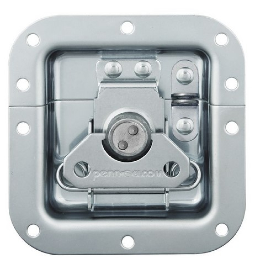 Medium Recessed Latch with Padlock Bracket in Shallow Dish