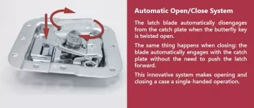 Medium MOL3 Recessed Latch with Padlock Bracket in Deep Dish with 27mm Offset on Bottom Half