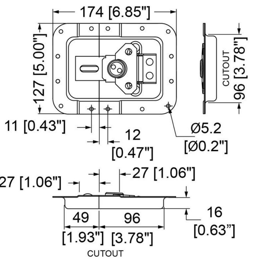 Butt. groß, Öse an der Zunge, gekr. Sch.
