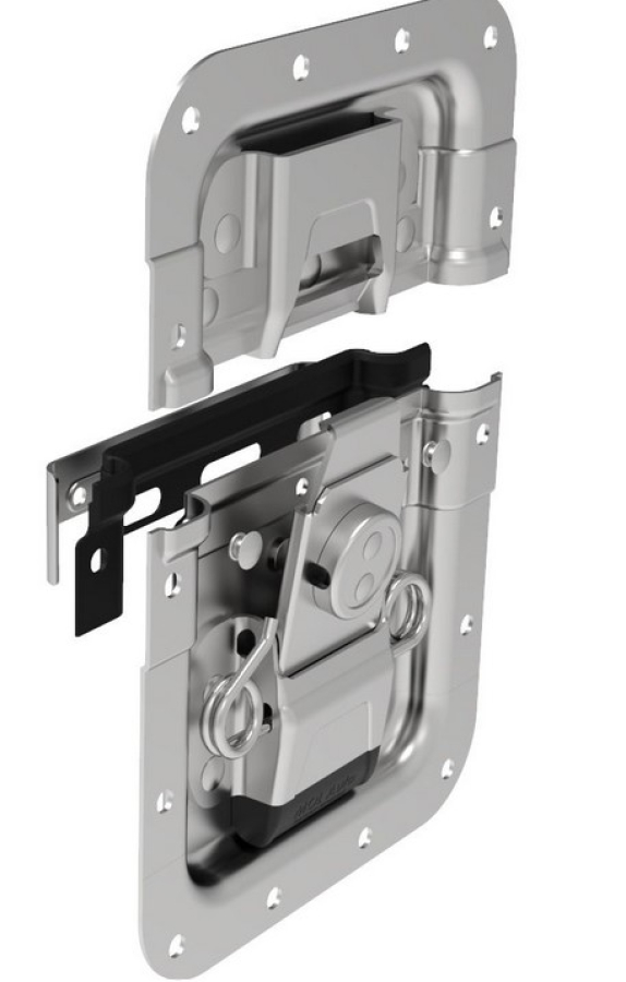 Großer WeatherSeal-Einbauschloss MOL3 in tiefer Vertiefung mit 27 mm Versatz