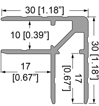 Casemaker, Einschub 10mm, 30x30x1.5 L=2000mm