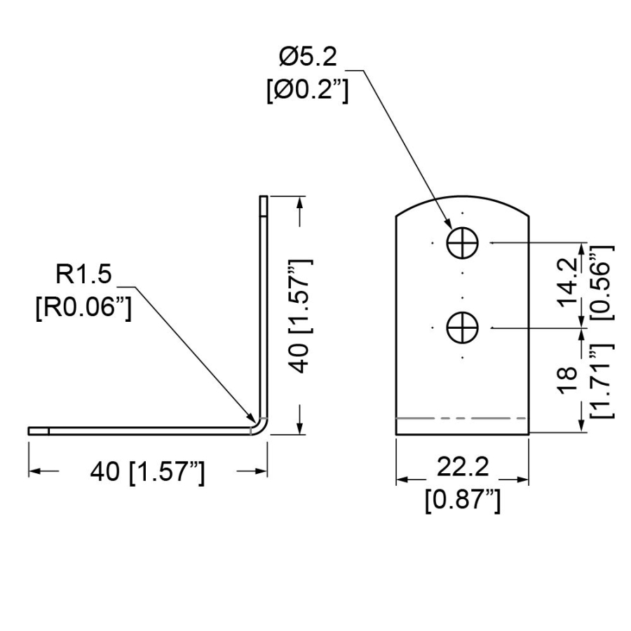 L-Winkel 22,2x40