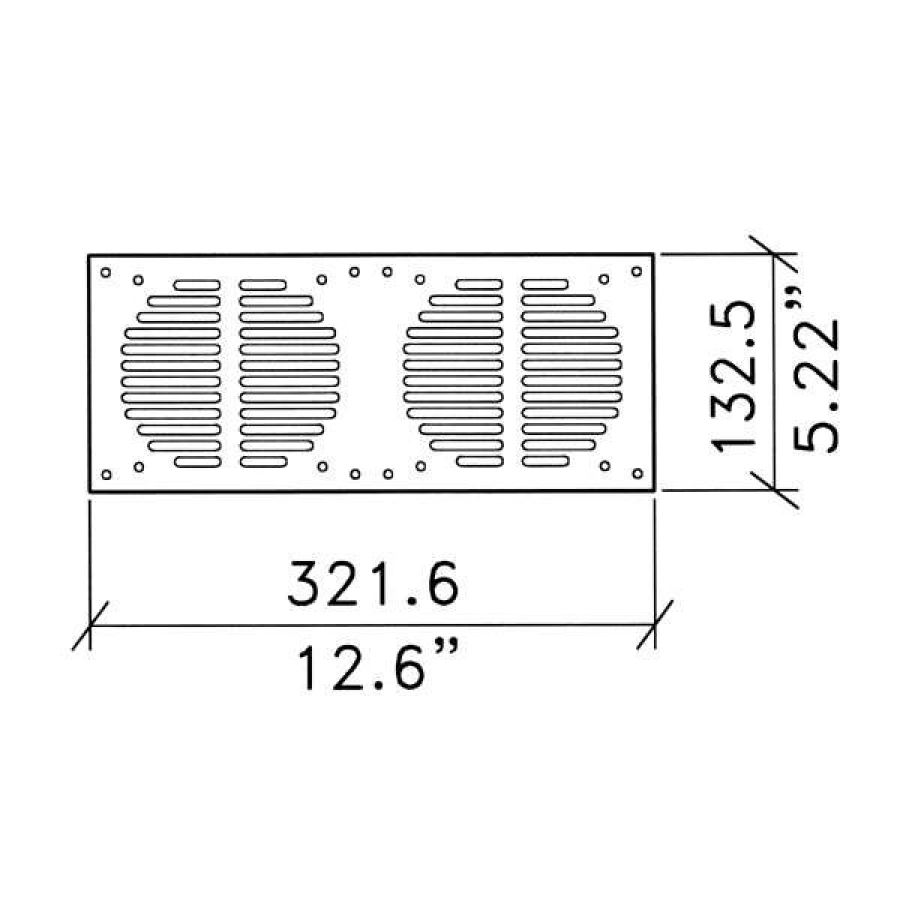 Einbaugitter für 2 Axial-Lüfter