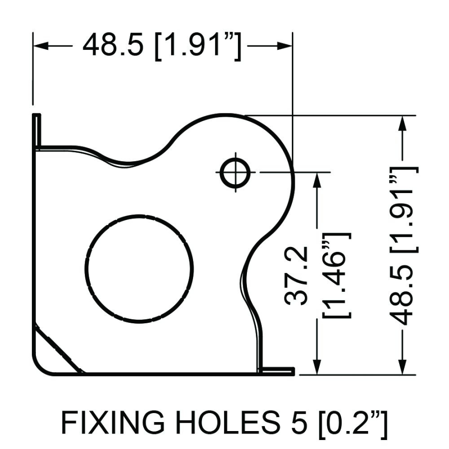 Flachecke 49mm, Gleitkuppe