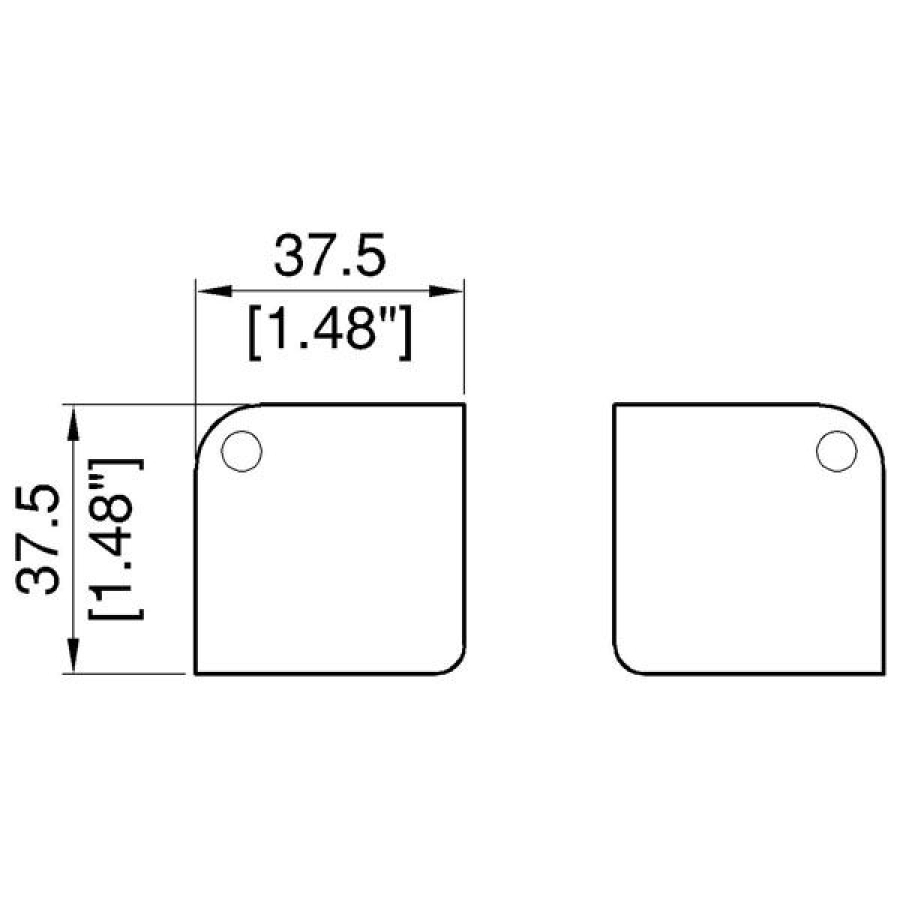 Flachecke 37mm, R5
