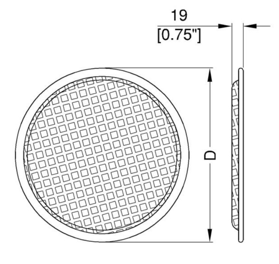 "Lautsprechergitter Stahl, leicht, 15"""