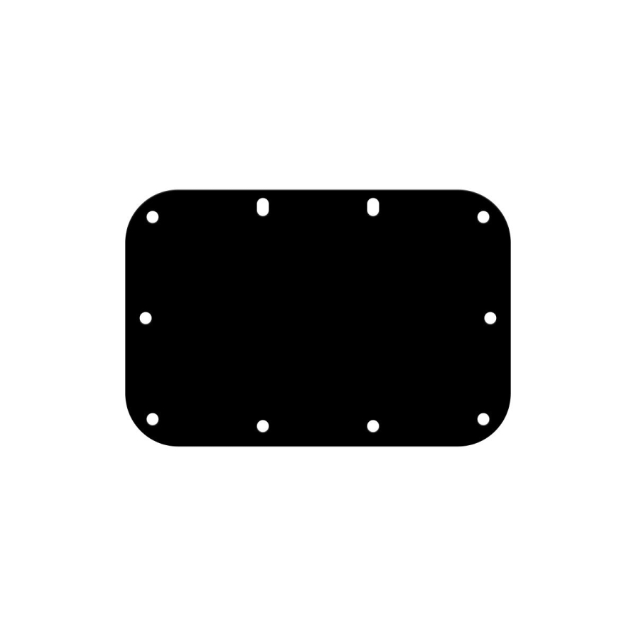 Black Backplate for Medium Recessed Handles