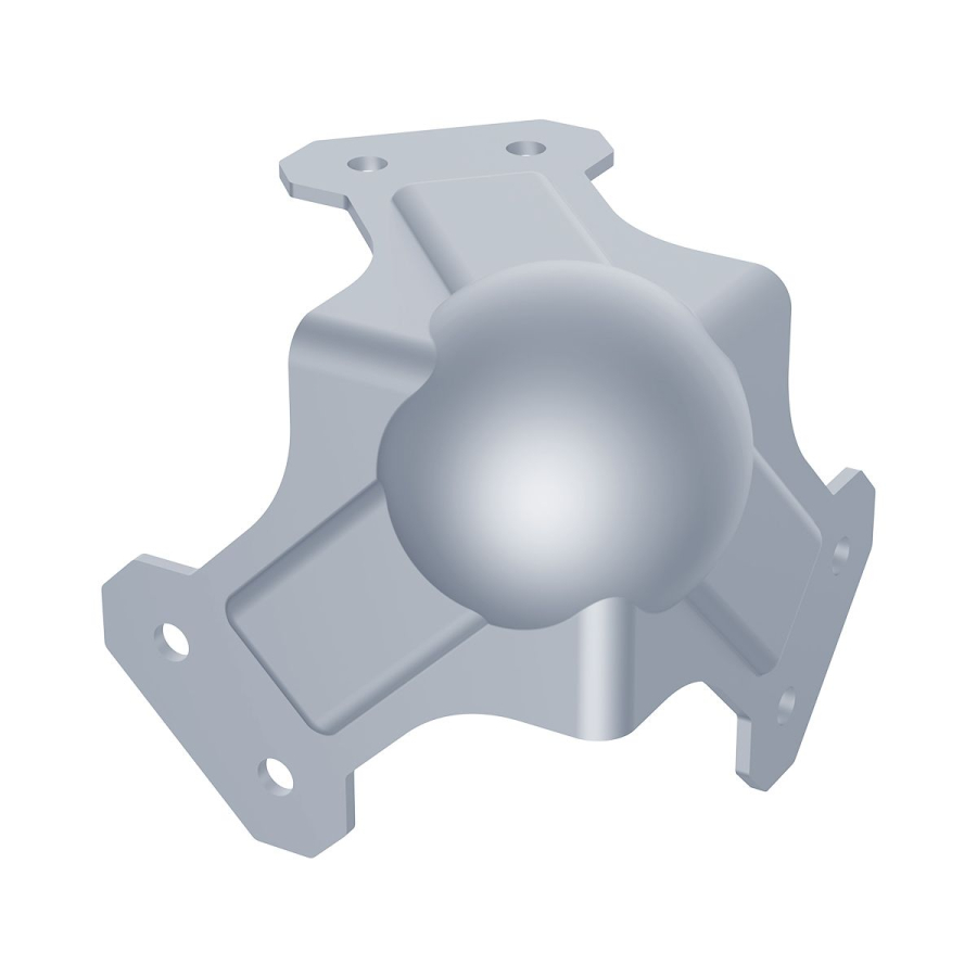 Large PennBrite Ribbed Heavy Duty Ball Corner with 3mm Radius