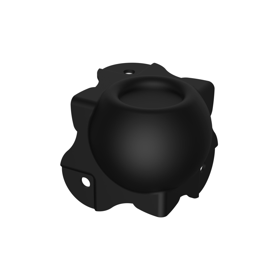 Large Black Female Stackable Ball Corner with 30mm Offset