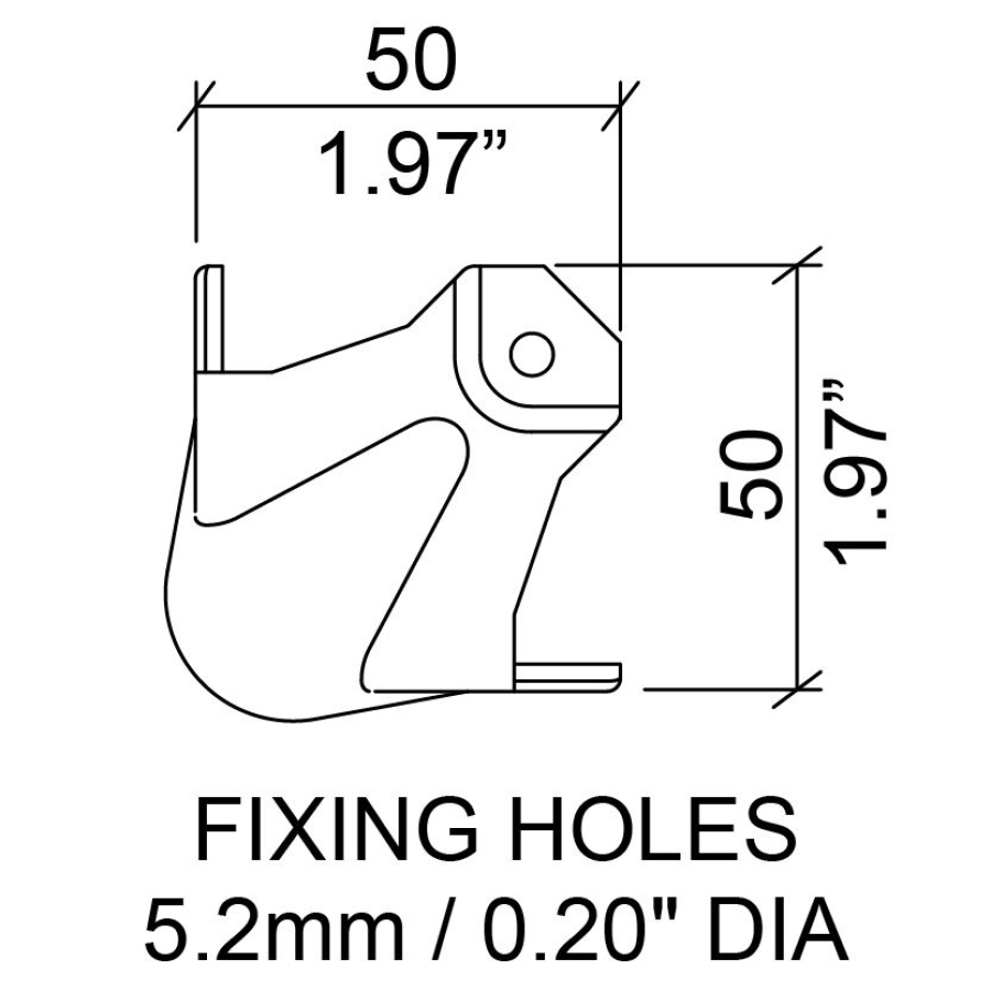 Medium Black Ball Corner with 30mm Offset