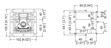 Medium SMOL®3 Latch / Automatikverschluss ohne Kröpfung /10mm Einbautiefe