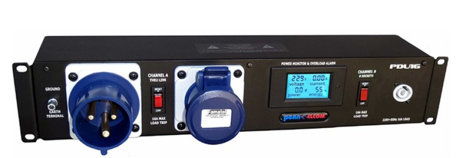 2U 32 Amp AC Rack Mount PDU With 8 x Neutrik powerCon Sockets
