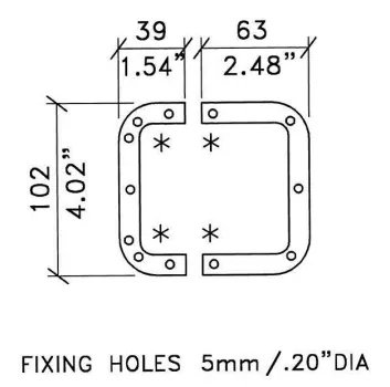 Backplate for Medium Recessed Latches