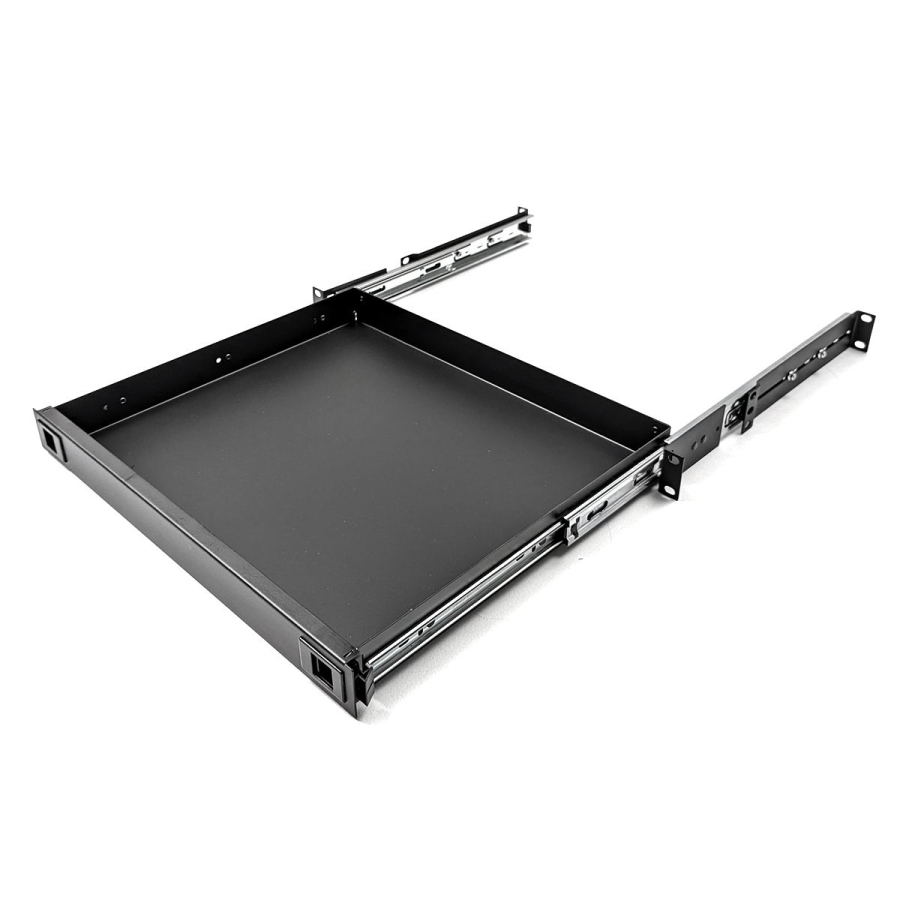 1HE-Schreibplatte / Schublade, 380mm tief, mit verriegelung