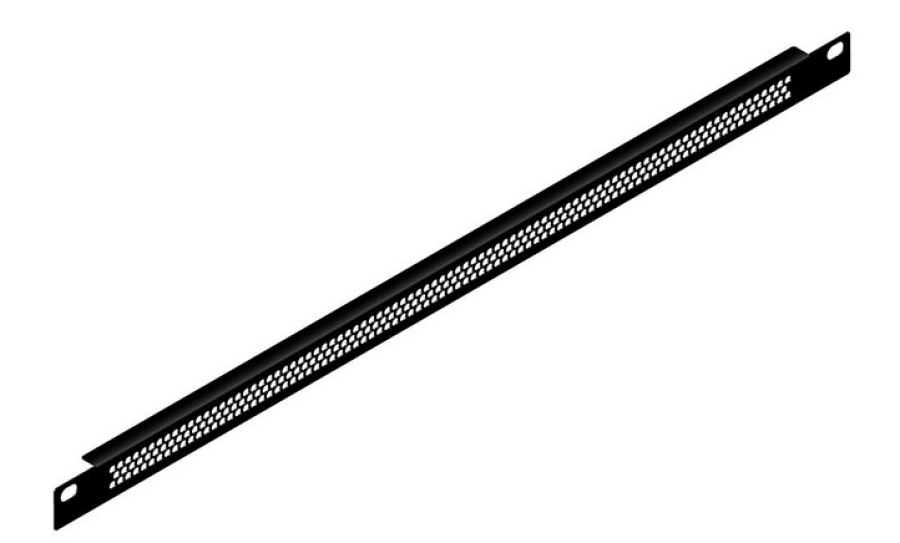 0.5U Black Perforated Flanged Rack Panel