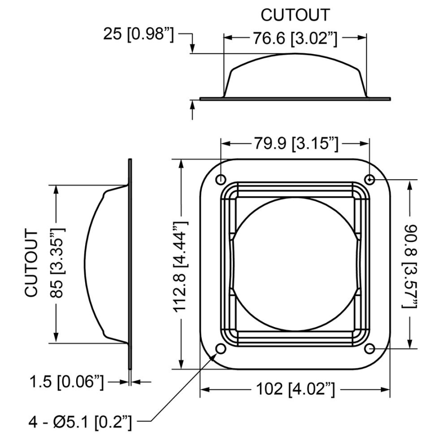 Black Lid Dish for Castor