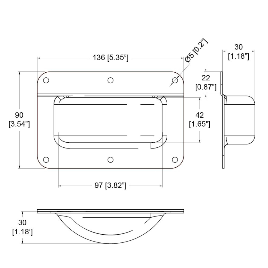 Zinc Lid Dish for Castors with 22mm Offset