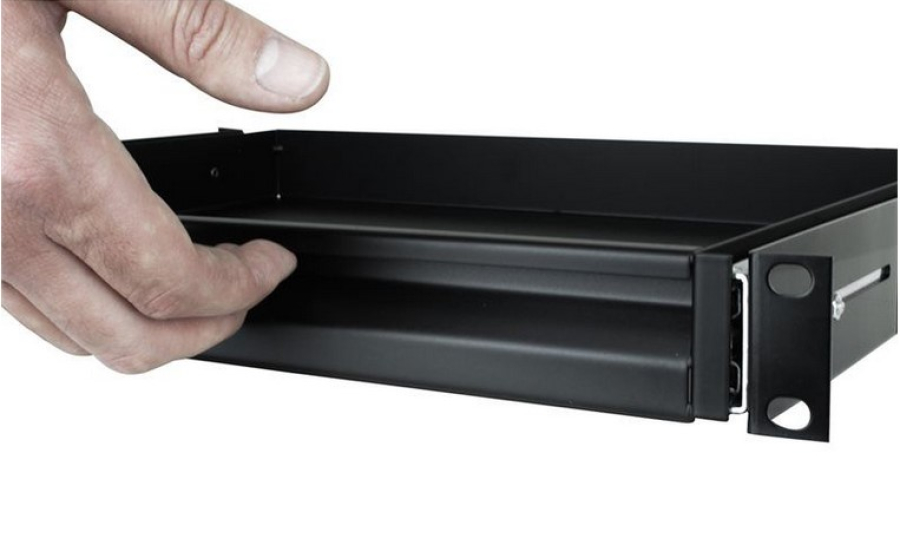 1HE- Schreibplatte und Schublade