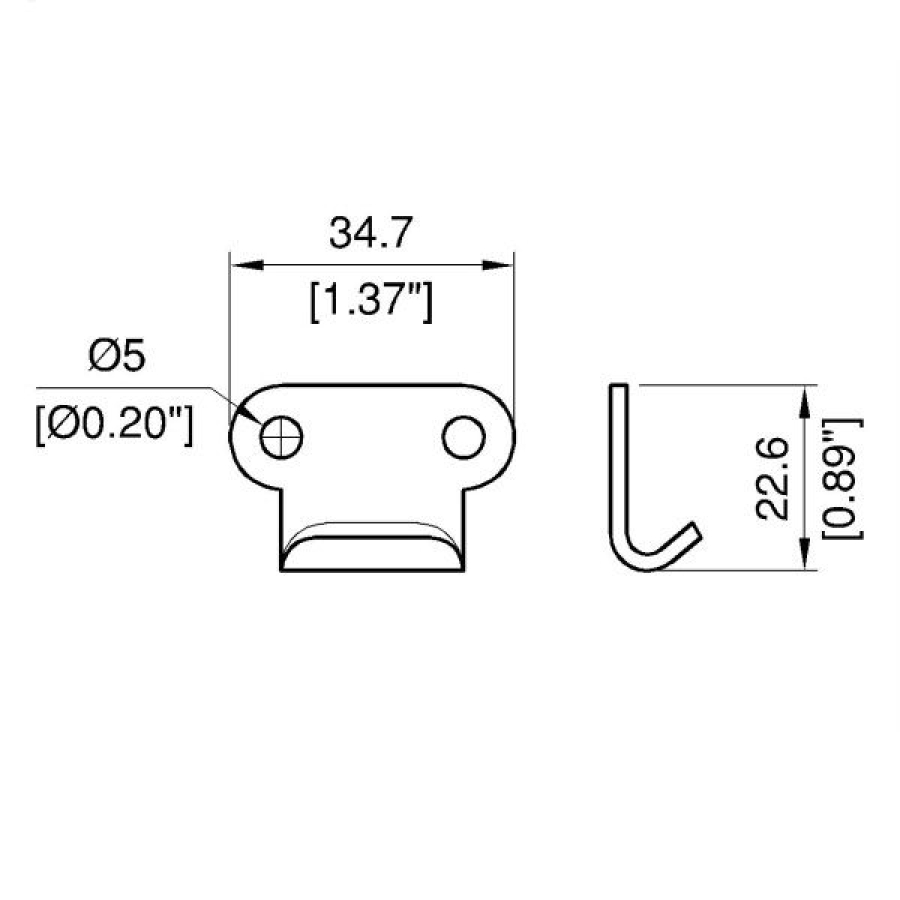 Small Heavy Duty Surface Mount Catch Plate
