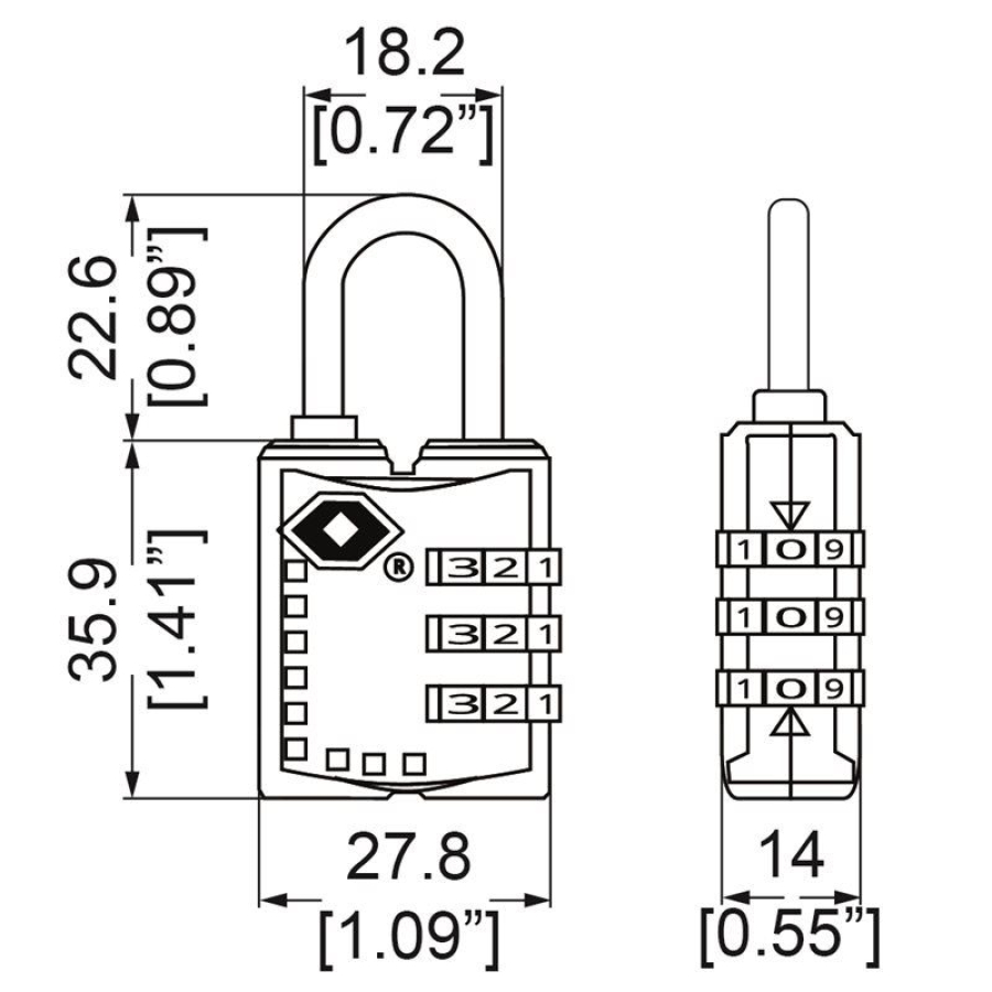 TSA Certified Combination Padlock