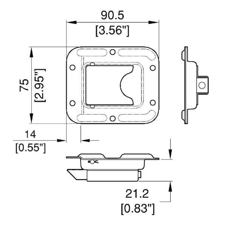 Small Slam Latch with Paddle Handle