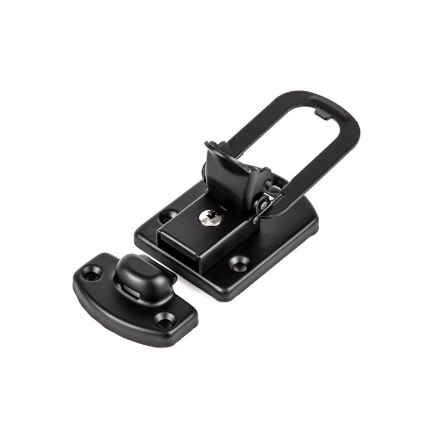 Large Black Medium Duty Draw Bolt with Key Lock