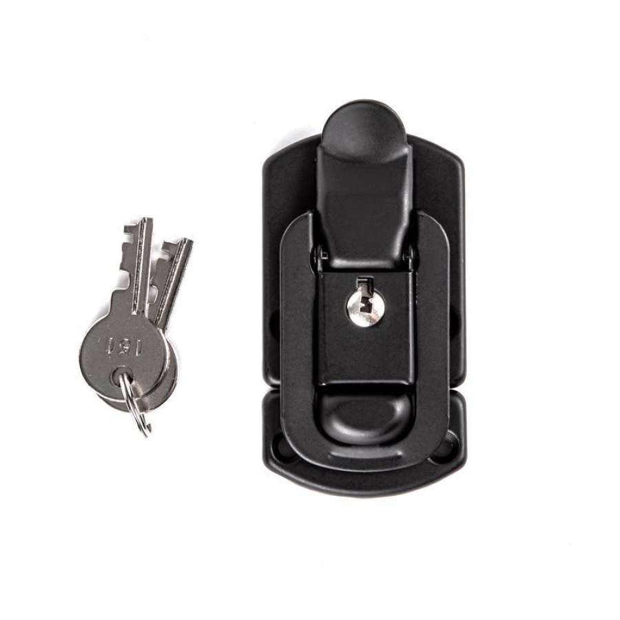 Large Black Medium Duty Draw Bolt with Key Lock