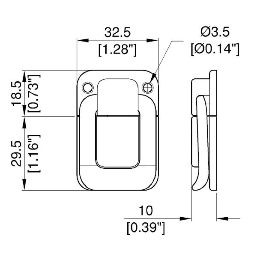 Small Chrome Draw Bolt