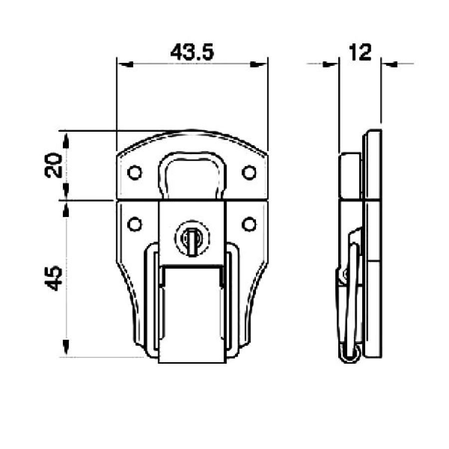 Medium Chrome Osaka Draw Latch